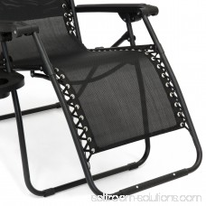 BCP Folding Zero Gravity Lounge Chair W/ Canopy & Magazine Cup Holder